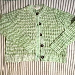 Boden Mint Green Cable Knit Cardigan